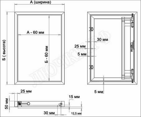 Люк под плитку Атлант, 1 створка Люк под плитку Атлант, 1 створка
